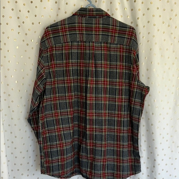 L.L. Bean Men's Casual Plaid Shirt - Red and Black - Picture 3 of 11